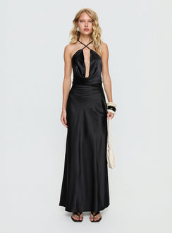 Paradox Cowl Maxi Dress Black