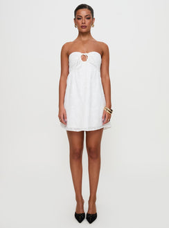 Rosenberg Strapless Mini Dress White