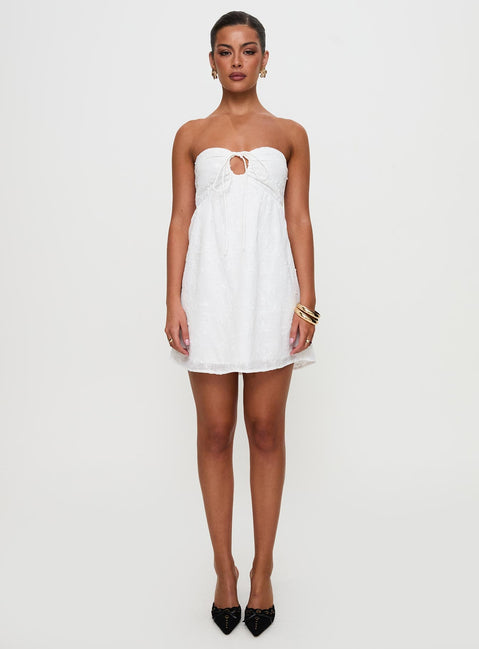 Rosenberg Strapless Mini Dress White
