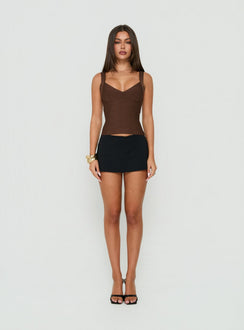 Justina Bandage Top Brown