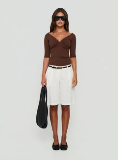 Kolbey Longline Linen Short White