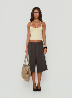 Cecilly Trim Racerback Top Yellow