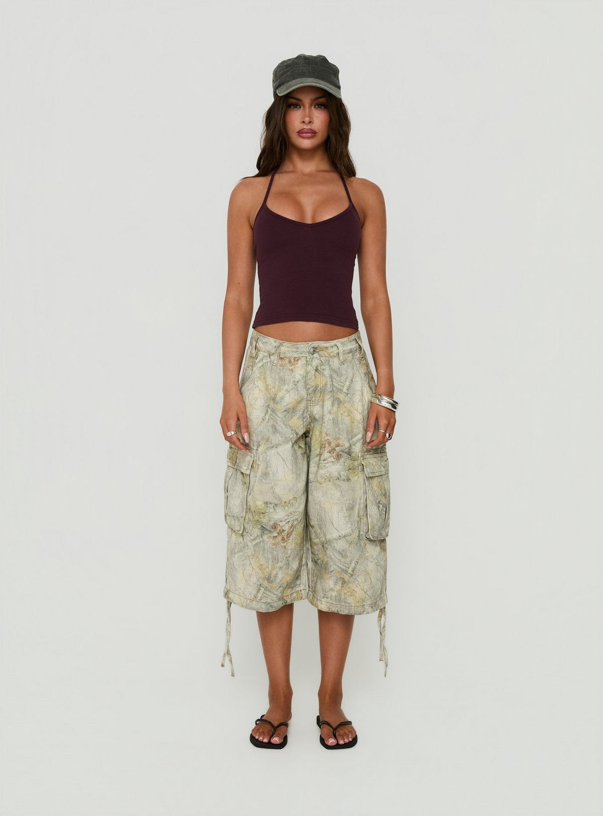 Cecilly Trim Racerback Top Plum