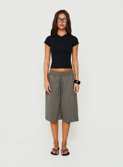 Nikko Longline Fleece Shorts Charcoal