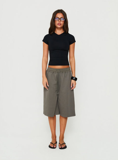 Nikko Longline Fleece Shorts Charcoal