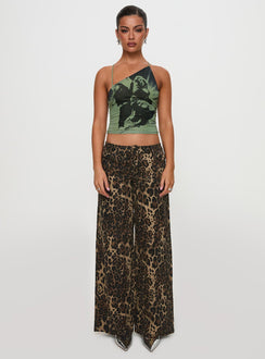 Pantar Low Rise Pants Leopard