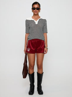 Tristar Collared Top Black