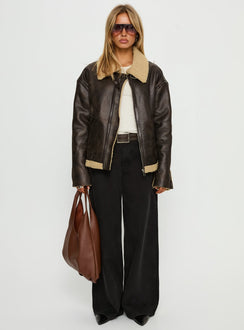 Benetta Collared Jacket Brown