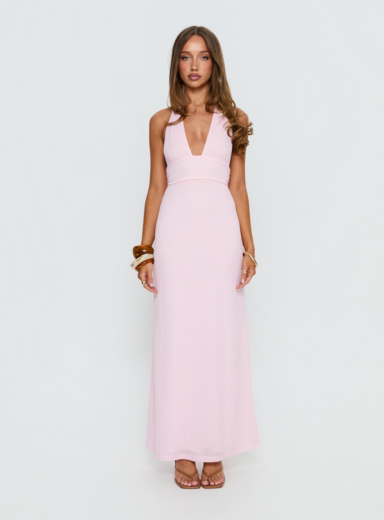Courteney Halter Maxi Dress Pink