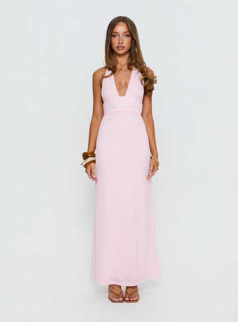 Courteney Halter Maxi Dress Pink