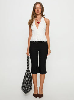 Delle Anglaise Halter Top White