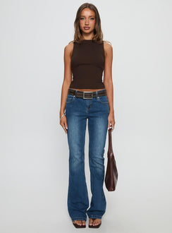 Georgetta Bust Detail Cami Top Brown