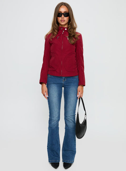 All A Blur Moto Jacket Red