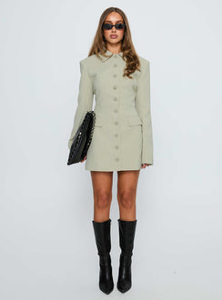 Cheri Long Sleeve Mini Dress Matcha