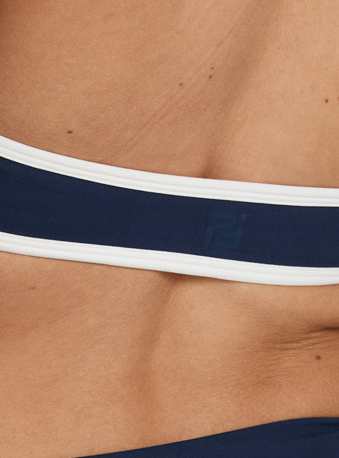 Luma Active Halter Crop Top Navy / White