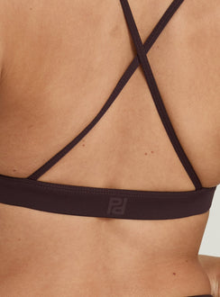 Aerial Active Crossback Bralette Chocolate
