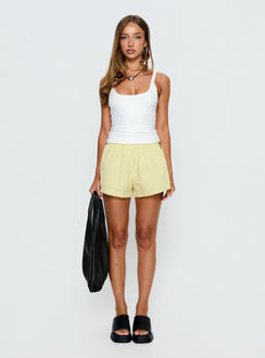 Borderline Track Short Butter Yellow / Brown