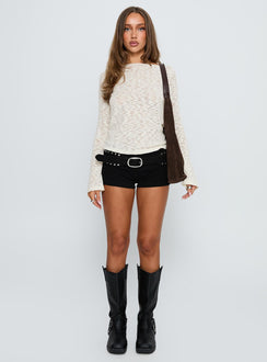 Follow Emotions Wide Neck Top Cream