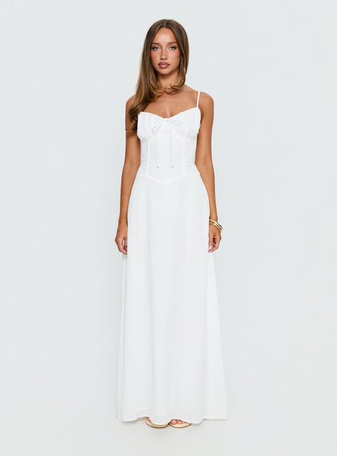 Members Only Maxi Dress White