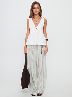 Dianna Babydoll Cami Top White