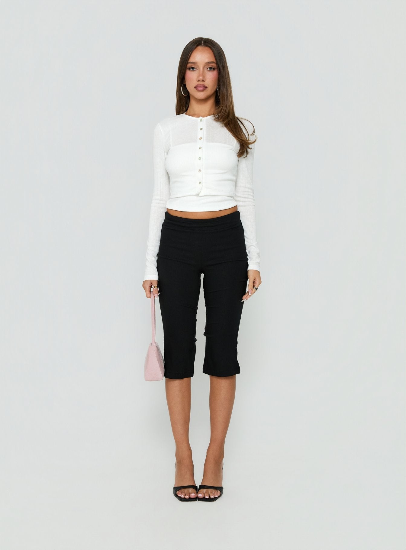 Kishie Layered Cardigan Top White