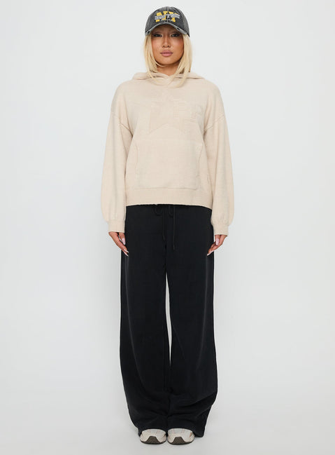 Princess Polly Knit Hoodie Beige