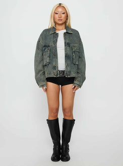 Kier Oversized Denim Jacket Acid Wash