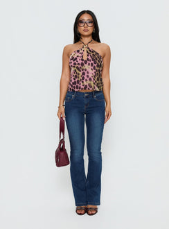 Santorini Crush Hardware Detail Top Pink Multi