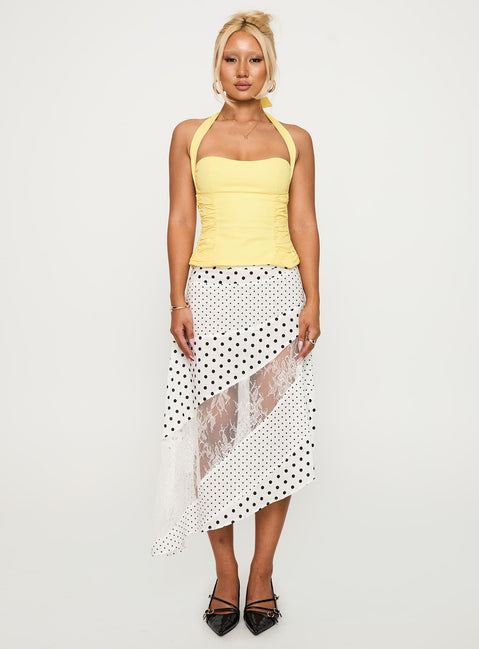 Kendelle Halter Top Lemon