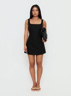 Devinn Square Neck Playsuit Black