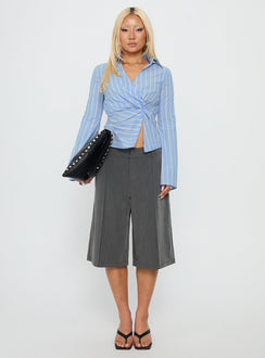 Munro Tailored Longline Shorts Grey