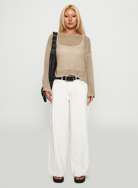 Conversations Knit Sweater Mocha