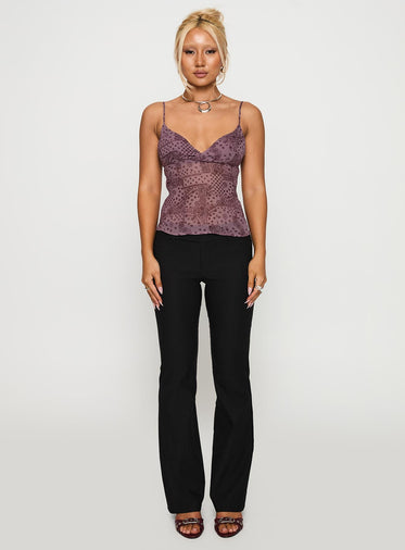 Thank The Angels Backless Top Purple