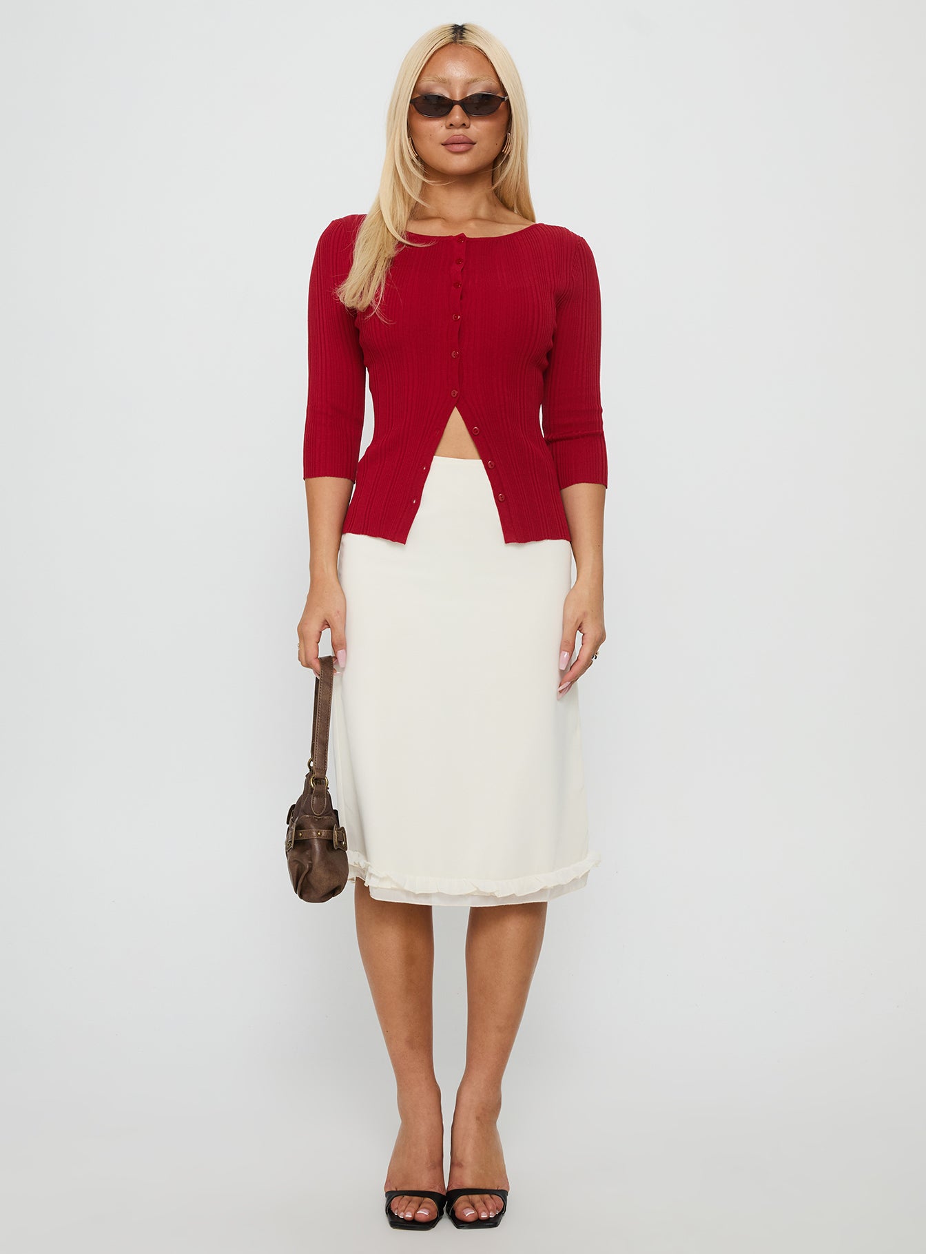 Need My Love 3/4 Sleeve Top Red