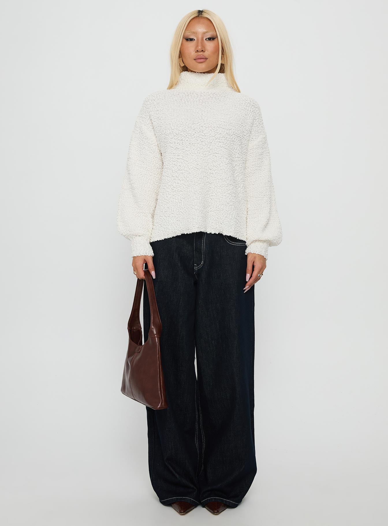 Feyre Boucle Jumper Ivory