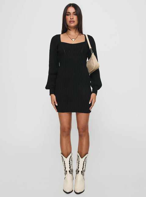 Bohemia Mini Dress Black