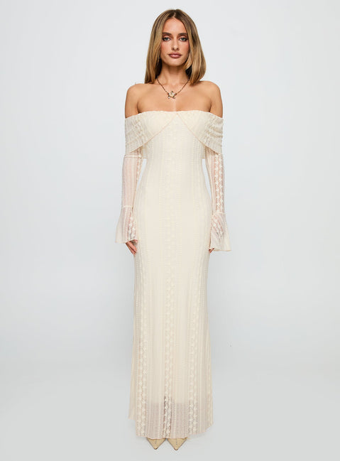cream lace dress australia Women's Lace Midi Dress Wedding Guest Dress, Garden Party Dress, Long Sleeve Dress, Bridesmaid, Formal or Evening Look