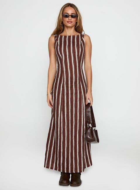 Lewisa Maxi Dress Brown