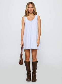 Antiquity Swing Mini Dress Blue