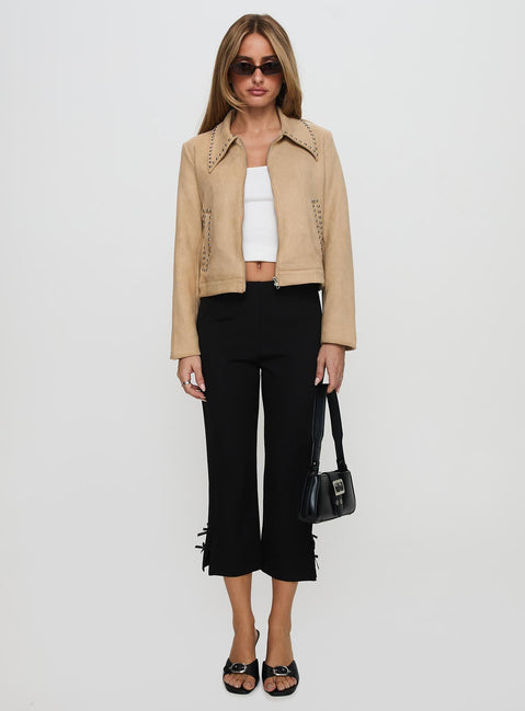 Hurleigh Faux Suede Jacket Brown