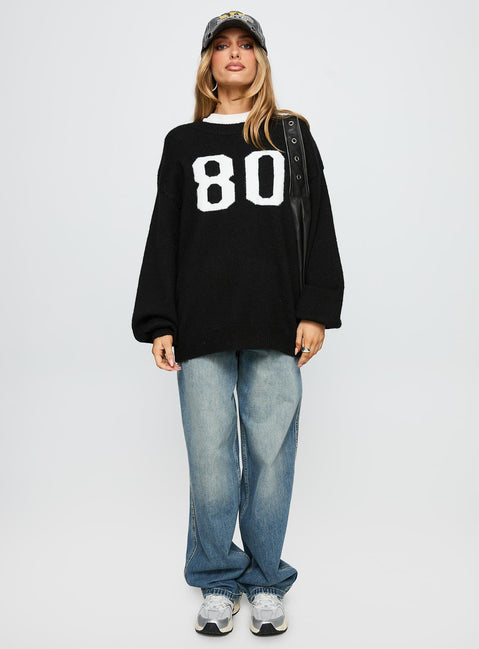 In Control Knit Jumper Black