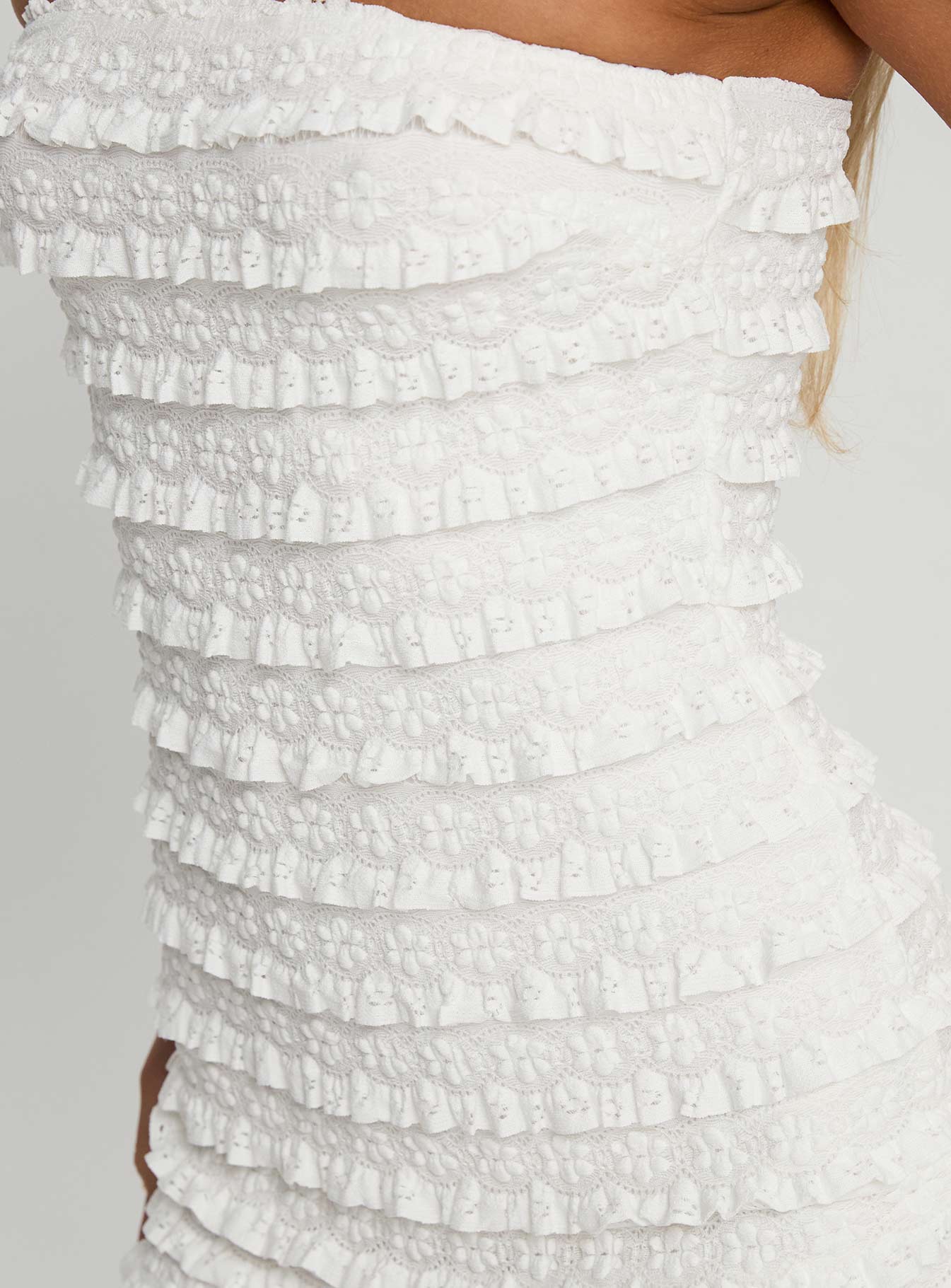 Ayver Strapless Playsuit White