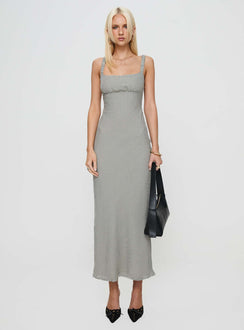 front view of model wearing Princess Polly Larni Maxi Dress Multi Square Neck 