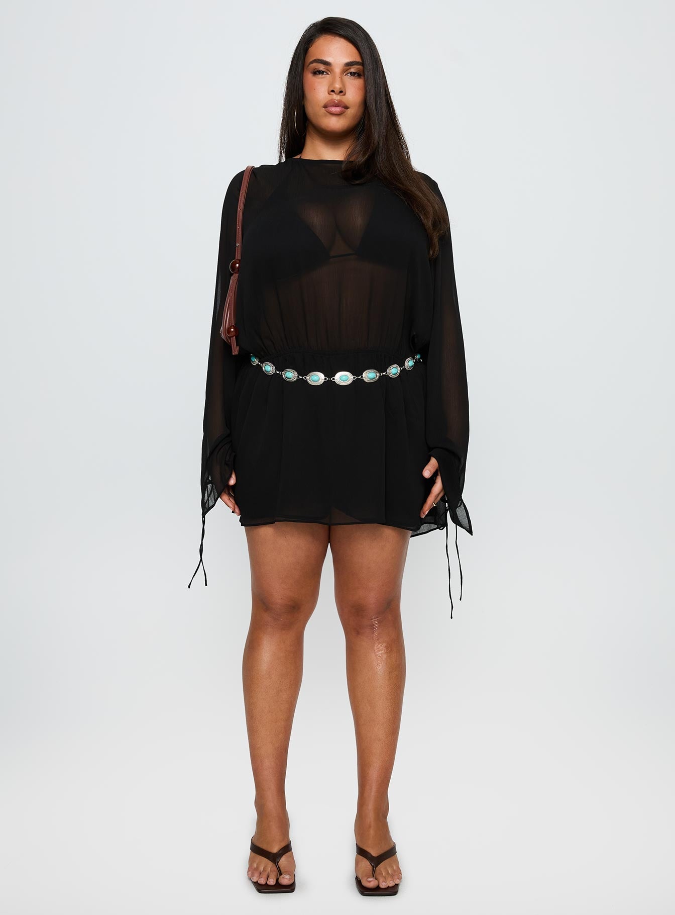 Get Closer Backless Playsuit Black Curve