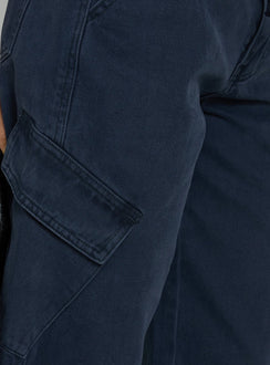 Apres Tie Waist Jorts Navy