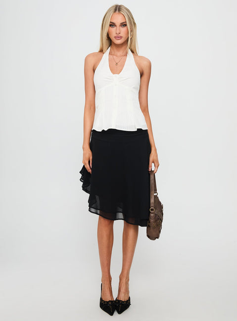 Life Goes By Sleeveless Top White
