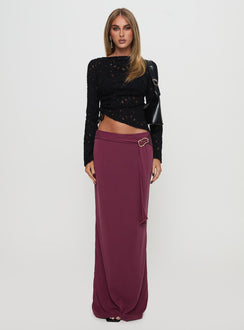 back view of model wearing Princess Polly Sensua Long Sleeve Top Black Full Sleeves High Neck 