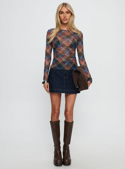 Carrissa Ruched Long Sleeve Top Multi