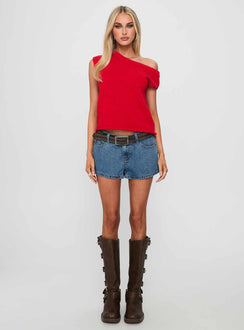 Dreamful Low Rise Mini Denim Short Light Wash