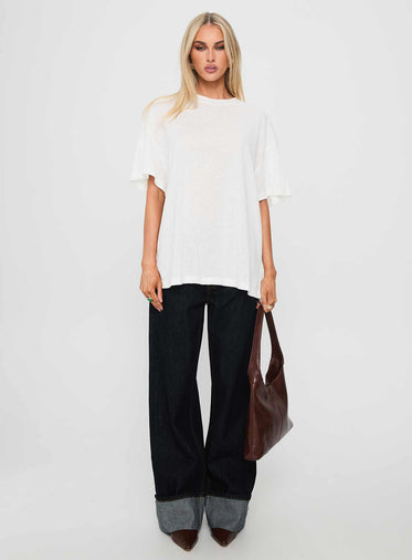 Zaydee Oversized Tee White